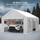 preview thumbnail 6 of 42, Heavy Duty Carport with Roll-Up Sidewall and Ventilated Windows with Removable Sidewalls
