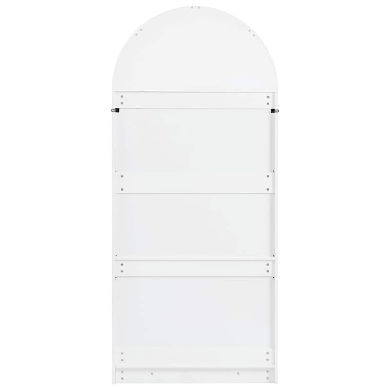 72" Tall Arched Kitchen Pantry Cabinet