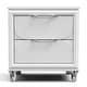 preview thumbnail 2 of 4, Furniture of America Drima Modern Pearl White Solid Wood 2-Drawer Kids Nightstand