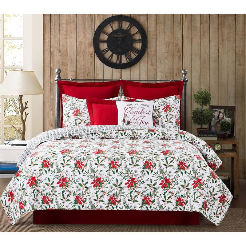 Silvia Cotton Cotton Quilt Set - Reversible and Machine Washable