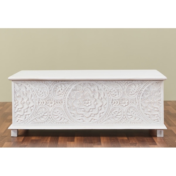 Anglo Boho Hand Carved Trunk. Opens flyout.
