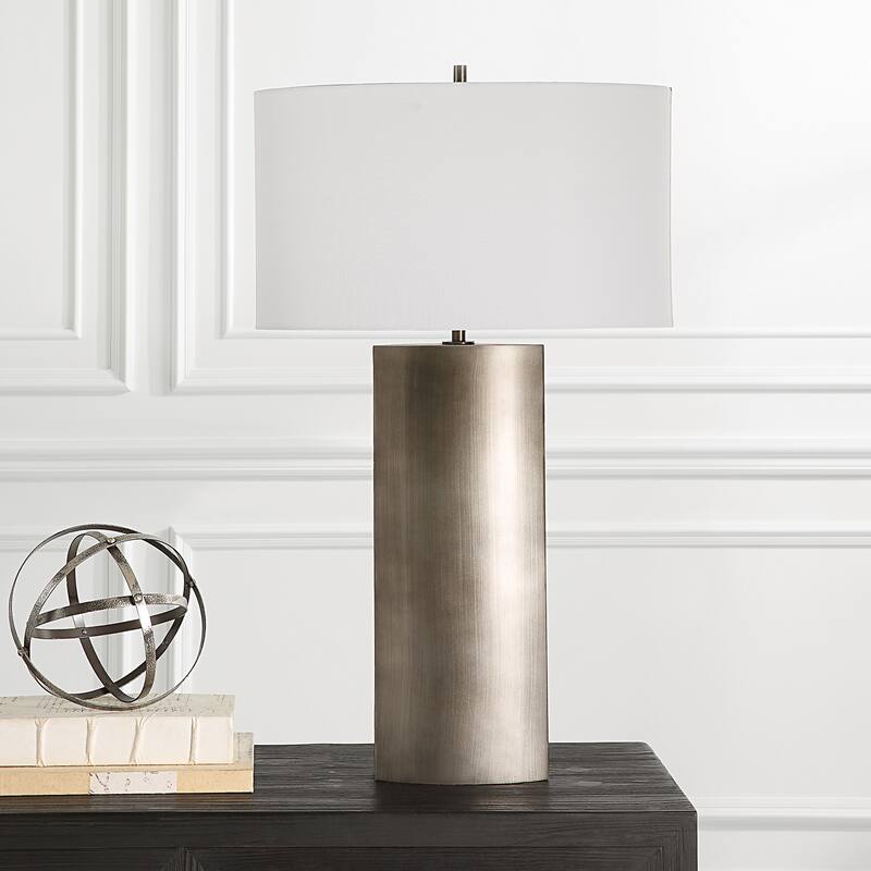 Uttermost V-Groove Modern Table Lamp - 33H, Shade 11H x 19W x 10D in.