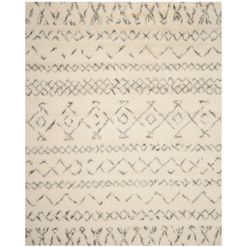 SAFAVIEH Handmade Casablanca Shag Agrita Tribal Wool Rug