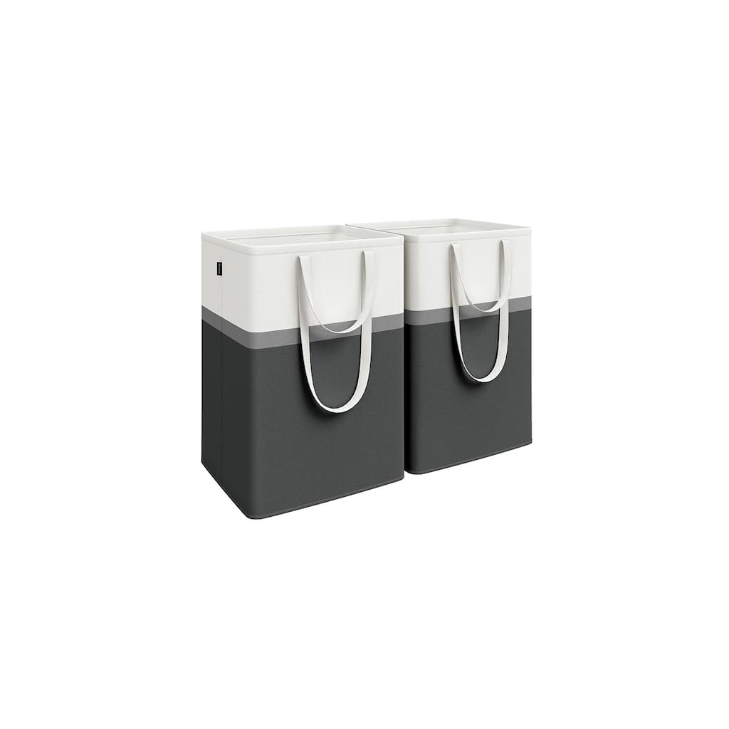 2-Pack Laundry Hampers Large Foldable Clothes Baskets with Handles for Bedroom or Laundry Room - 15.8"L x 11.8"W x 25.6"H