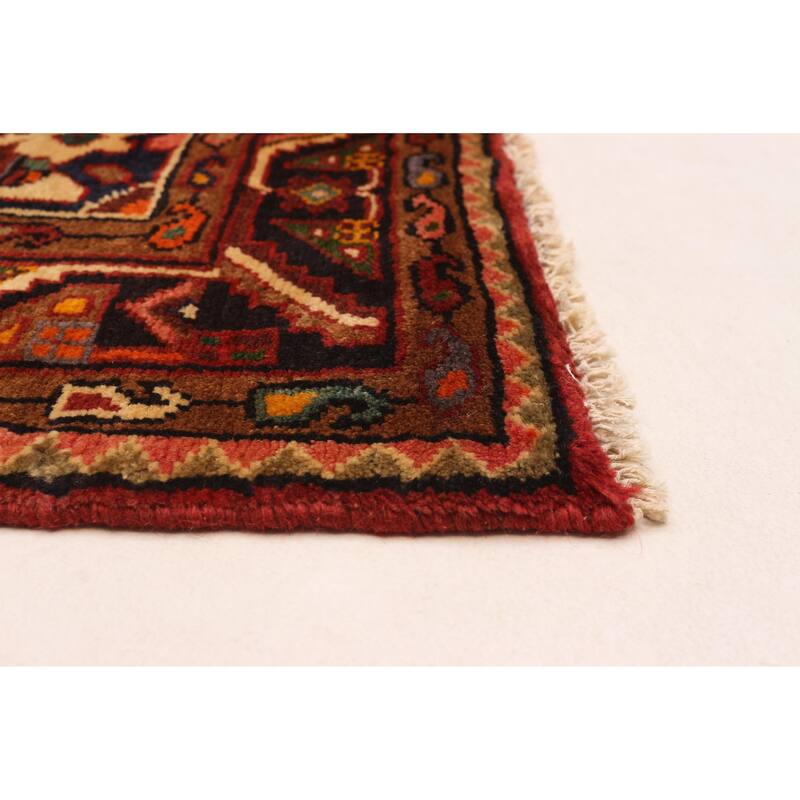 ECARPETGALLERY Hand-knotted Andelz Red Wool Rug - 4'2 x 7'1