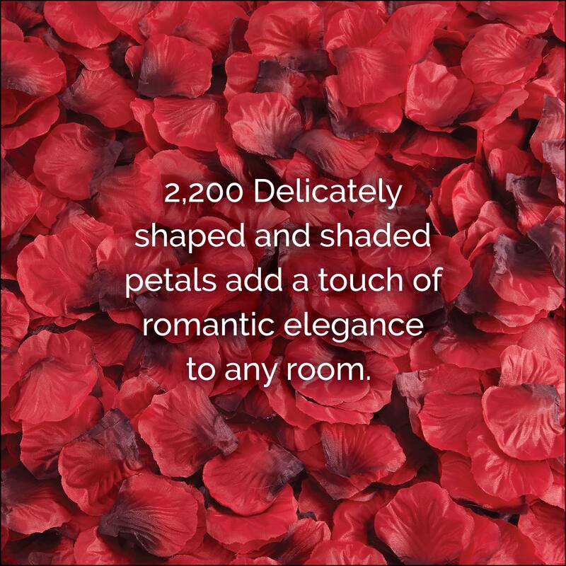 Elements 2200 Artificial Polysilk Rose Petals, Red - N/A