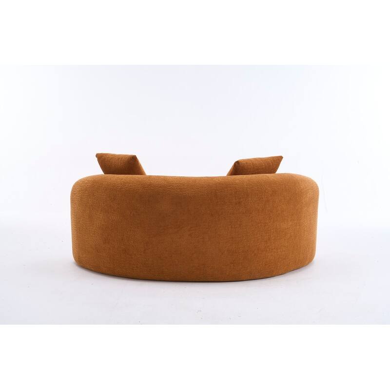 Single S-Curved Chenille Sofa Chair, No Assembly