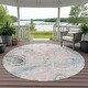 preview thumbnail 21 of 149, Machine Washable Indoor/ Outdoor Chic Paisley Chantille Rug Pink - 8' x 8'