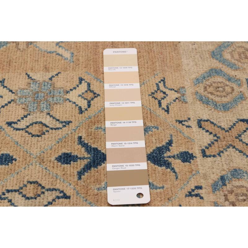 ECARPETGALLERY Hand-knotted Finest Ghazni Tan Wool Rug - 9'7 x 13'4