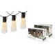 preview thumbnail 5 of 3, LUMINITES Solar Powered LED Patio Bulb String Lights - 2 Pack - 2 Pack