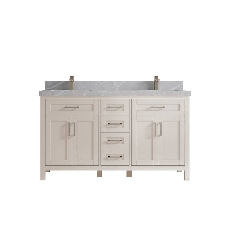 Willow Collections 60 in. W x 22 in. D Cambridge Double Sink Bathroom Vanity with Countertop
