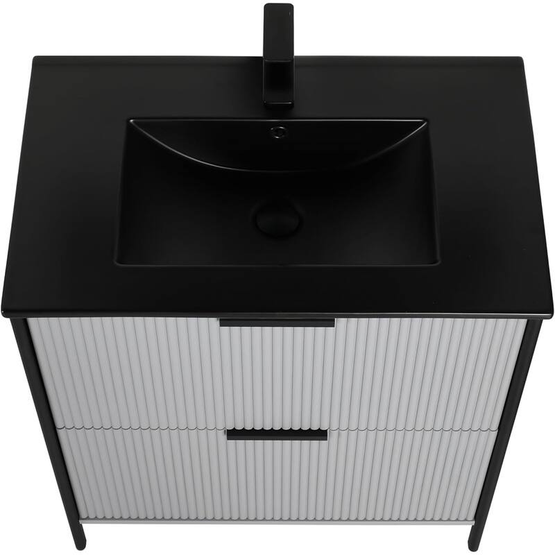 Blossom 30 Inch All Wood Freestanding Bathroom Vanity with Sink