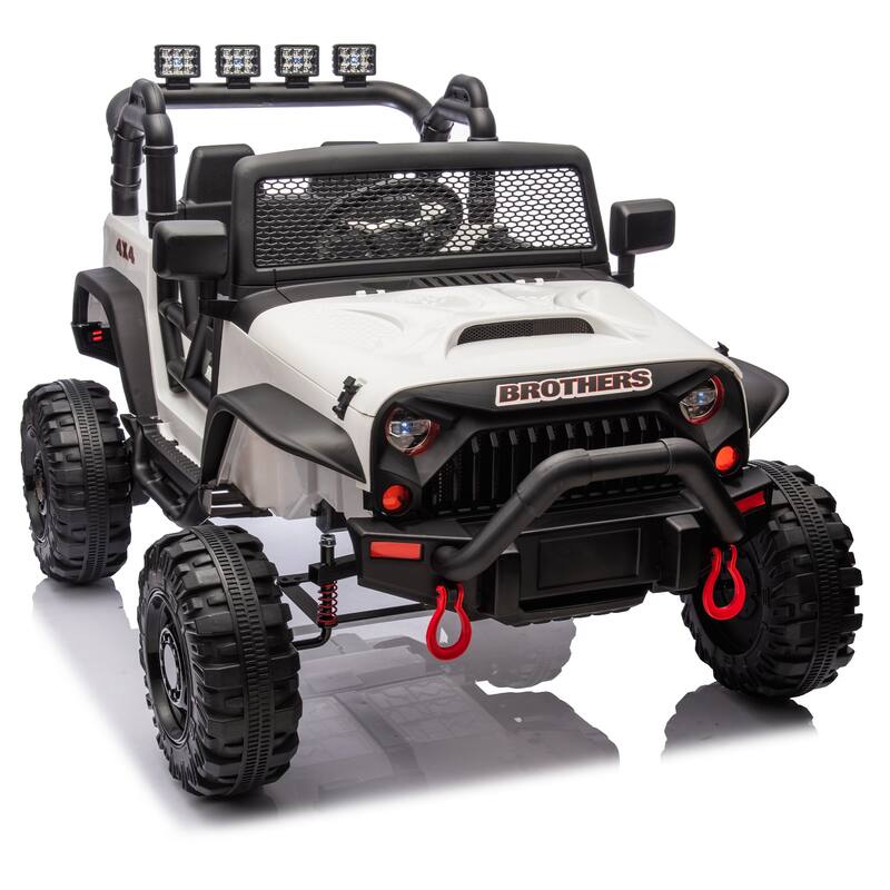 Kids Electric Ride-On Car 24V 400W with Parents Control, 3 Speed Settings, Bluetooth, USB, Music, LED Searchlights