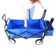 preview thumbnail 9 of 7, Folding Wagon with Adjustable Handles and Drink Holder, Heavy-Duty Hand Cart for the Outdoors