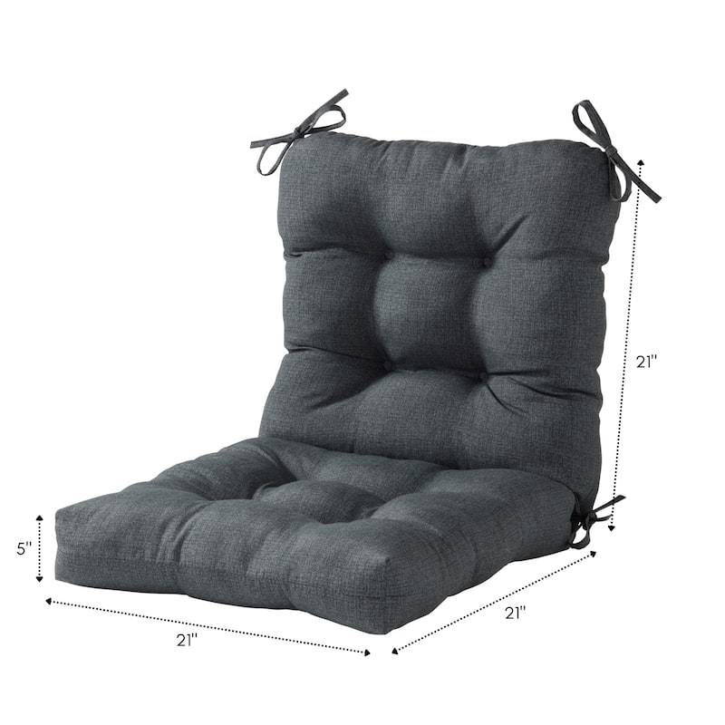 Solid Heathered Outdoor Seat/Back Chair Cushion (Cushion Only)