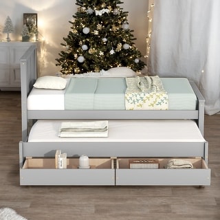 Twin Size Platform Bed with Trundle and Drawers - Bed Bath & Beyond ...