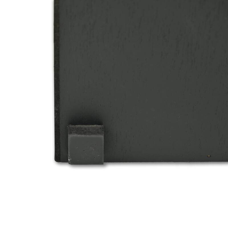 Mireza Ornate Framed Black & Gold 2 Tier Wooden Wall Shelf - N/A