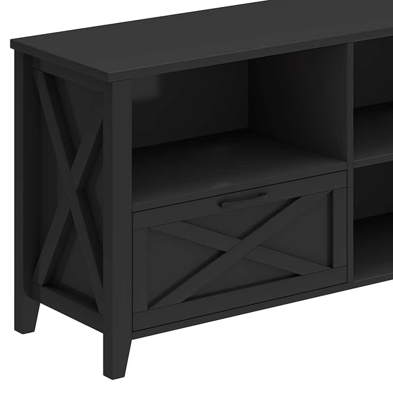Moasis 70"W Farmhouse TV Stand with Lights
