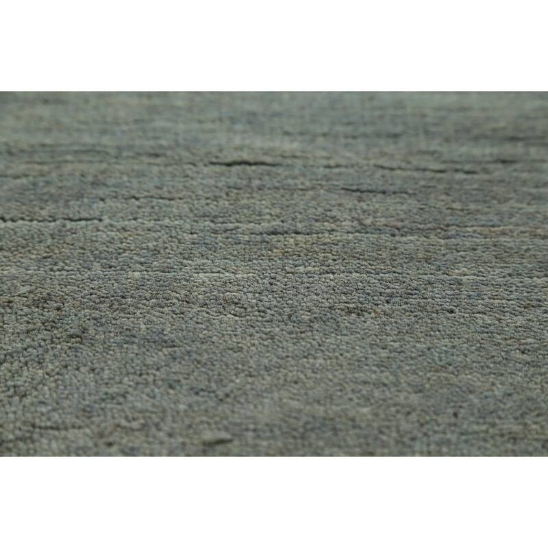 Blue Modern Gabbeh Oriental Foyer Rug Hand-Knotted Wool Carpet - 3'4"x 4'10"