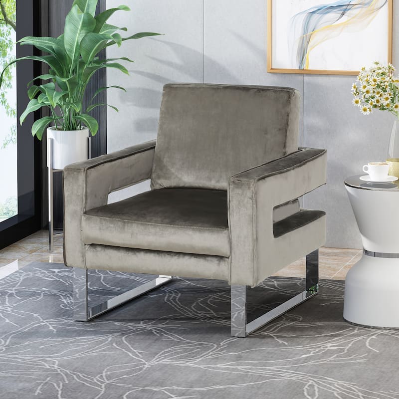 Kirkwood Modern Glam Velvet Club Chair by Christopher Knight Home - 31.50"D x 29.75"W x 33.00"H