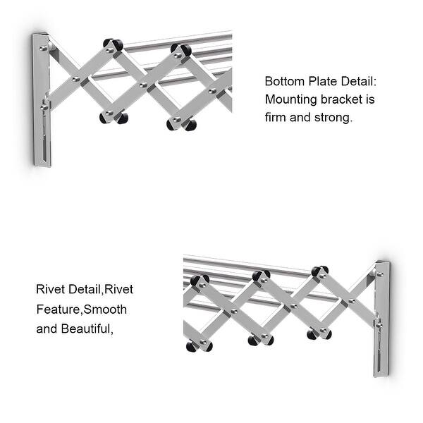 Shop Stainless Wall Mounted Expandable Clothes Drying Towel Rack