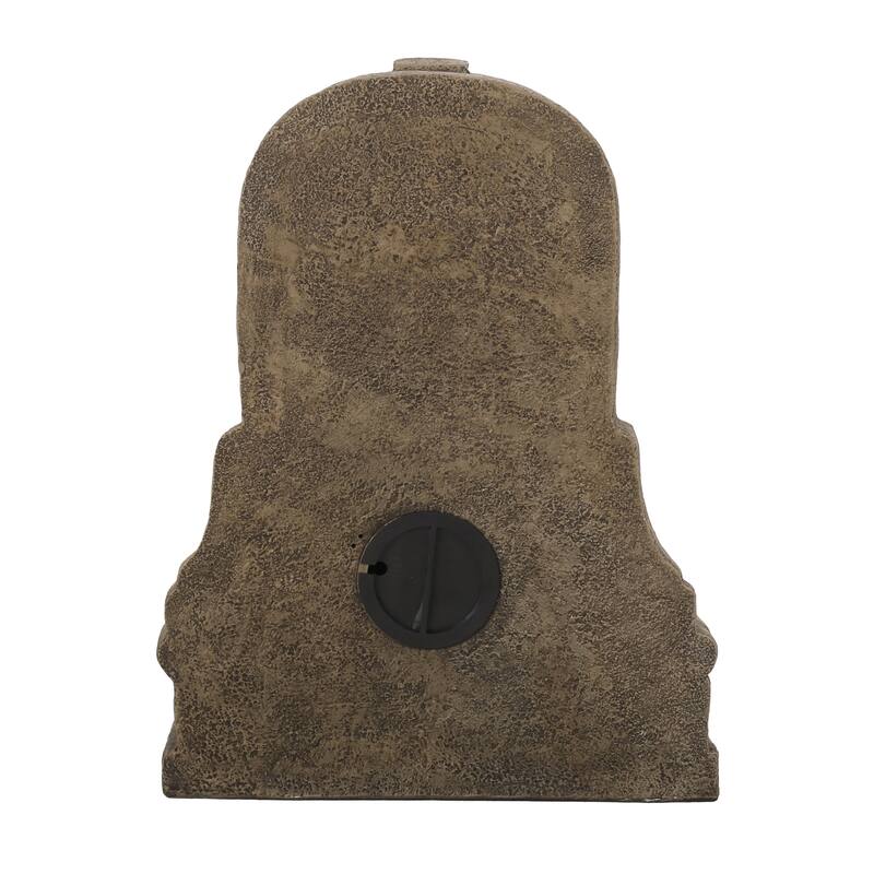 Roomfitters 29-Inch Outdoor Tiered Water Fountain, Classic Roman Design Weather-Resistant Faux Stone Floor Fountain, Stone Gray