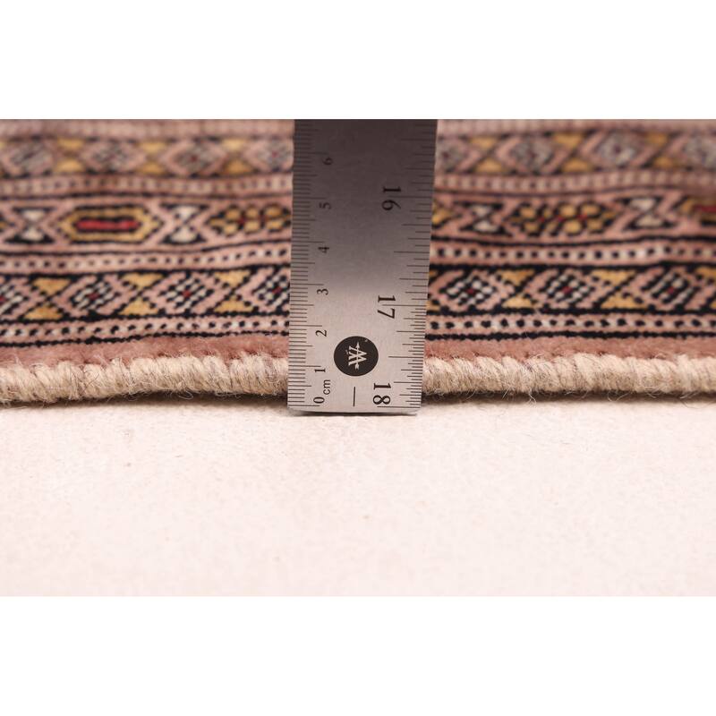 ECARPETGALLERY Hand-knotted Finest Peshawar Bokhara Red Wool Rug - 7'1 x 9'9