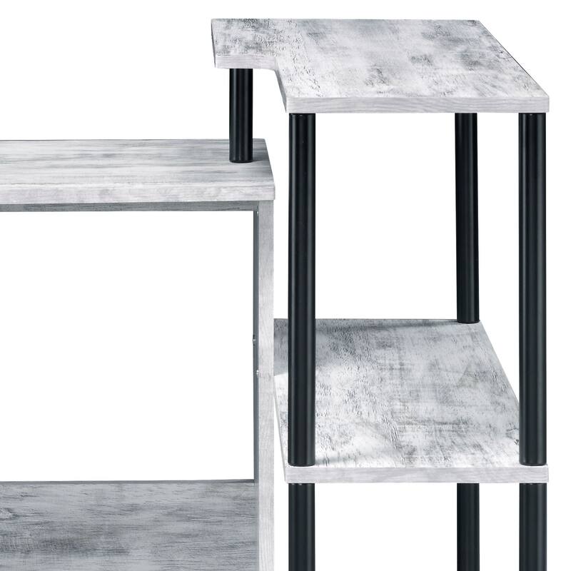 Levi Antique White & Black Finish Writing Desk