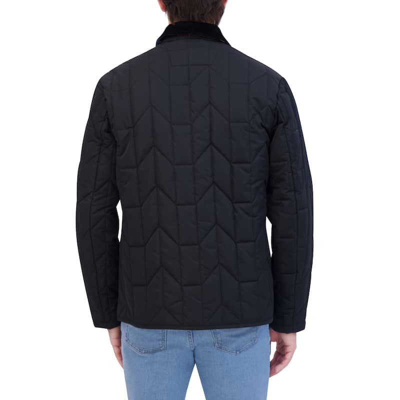 Robert Graham Men's Quilted Water-Repellent Barn Jacket - S - Black