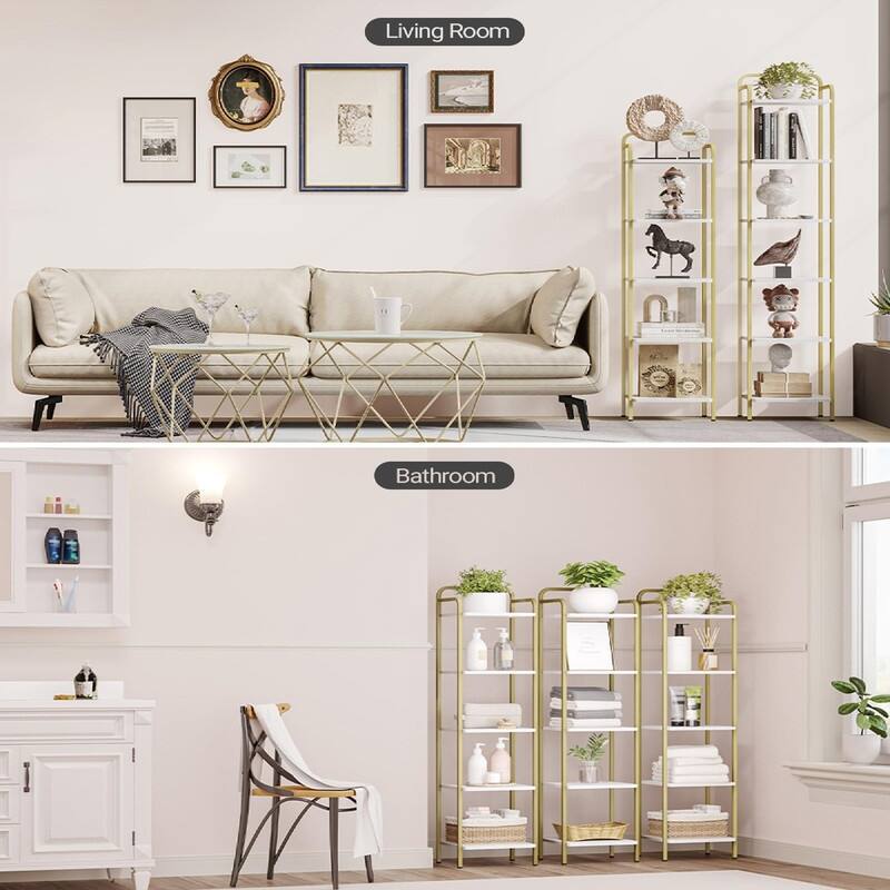 Narrow Book Shelf - 13"D x 11.8"W x 54"H