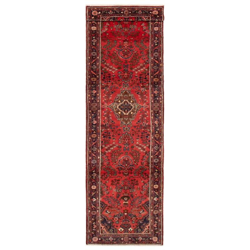 ECARPETGALLERY Hand-knotted Anadol Red Wool Rug - 3'6 x 12'10 - Red - 3'6 x 12'10
