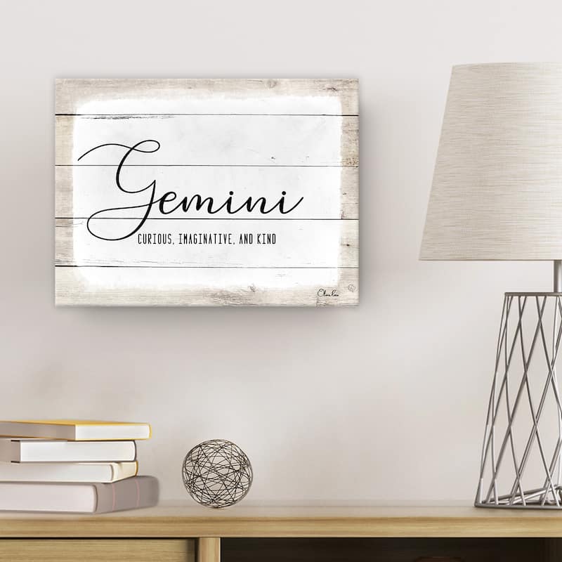 Olivia Rose 'Gemini' Canvas Textual Wall Art