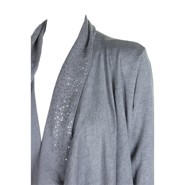 grey sequin cardigan