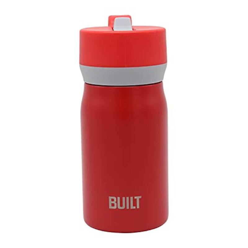 Built 12Oz Stainless Steel Cascade Tumbler with Straw Lid, Red - 1 Piece