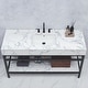 preview thumbnail 47 of 150, Ecija Bath Vanity, Metal Support with Composite Stone Top, no Mirror