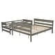 preview thumbnail 8 of 31, Detachable Design Wood Twin XL over Queen Bunk Bed with Ladder,Multifunctional Bunk Bed