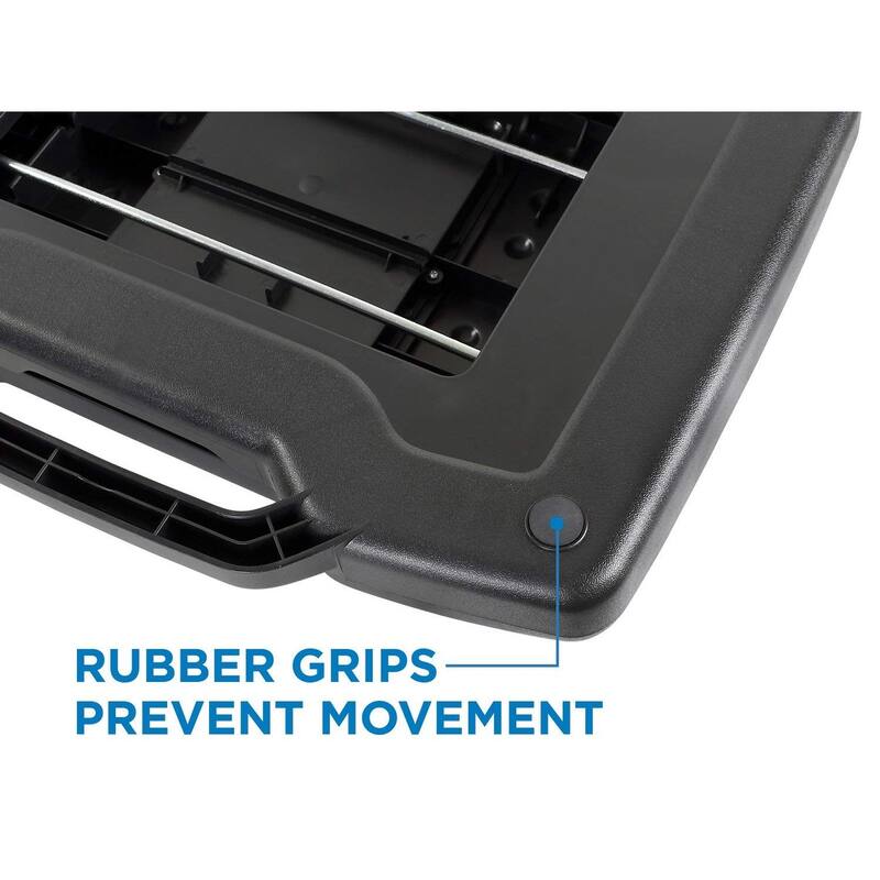 Mount-It! Under Desk Footrest, Adjustable Angle and Massaging Rollers, 18" x 13" - - Black