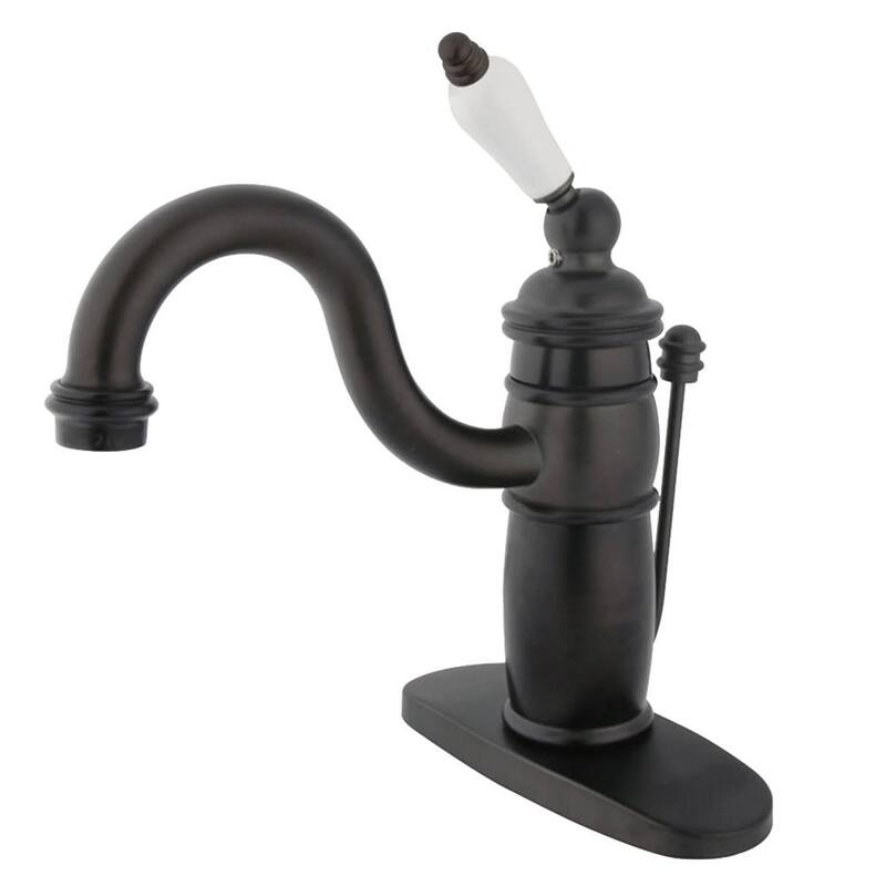 Kingston Brass Victorian Bathroom Faucet with Porcelain Lever Handle