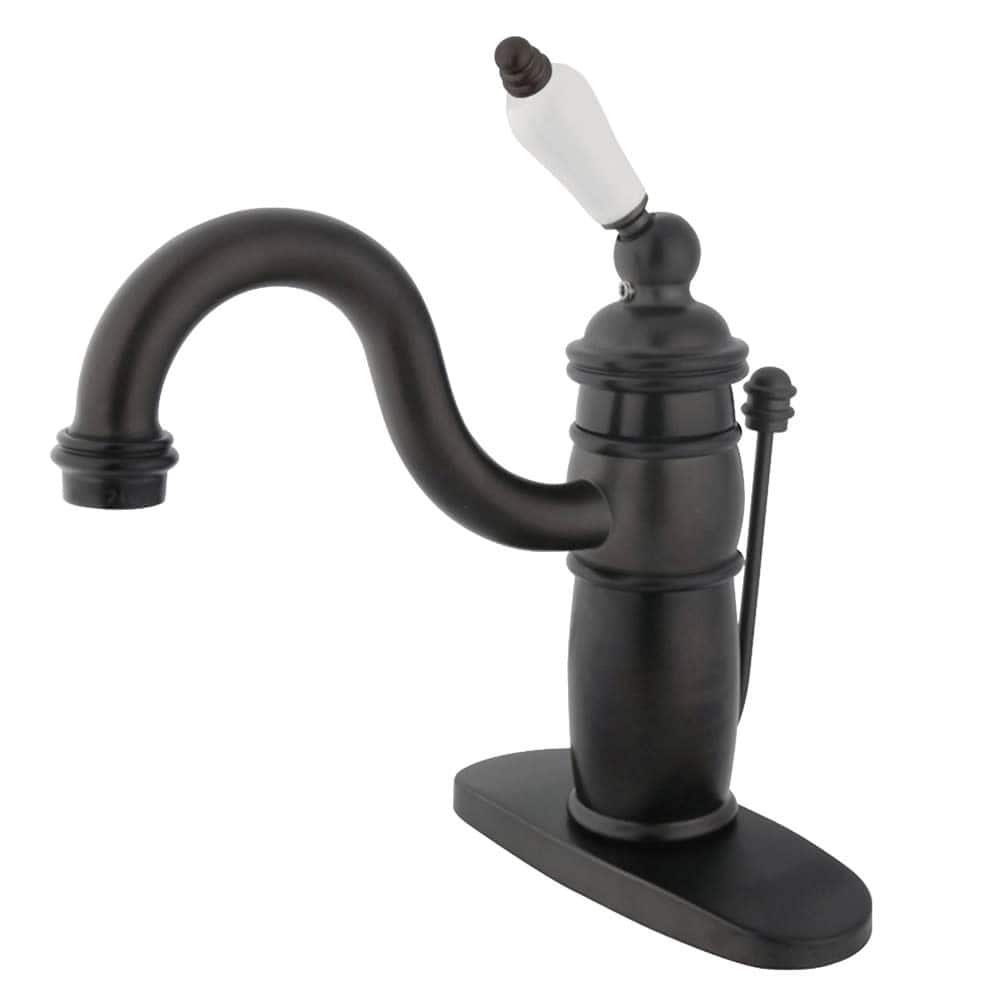 Kingston Brass Victorian Bathroom Faucet with Porcelain Lever Handle