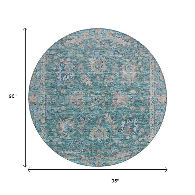 HomeRoots Floral Traditional Rectangle Outdoor Rug