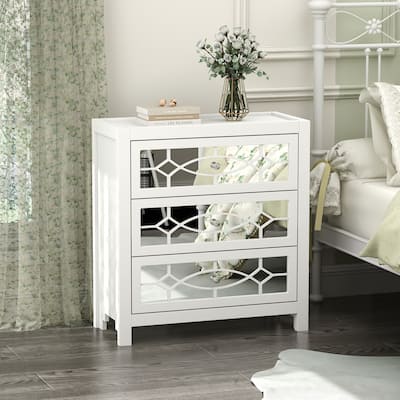 FUFU&GAGA 3-Drawer Chest Dresser Beside Table Nightstand