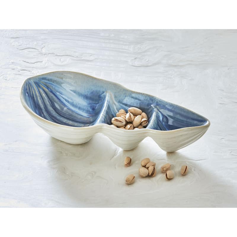 Conch Shell Divided Dish Dinnerware Serving Plate