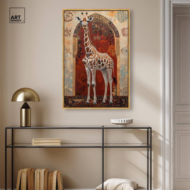 Giraffe Archway Canvas by Art Remedy