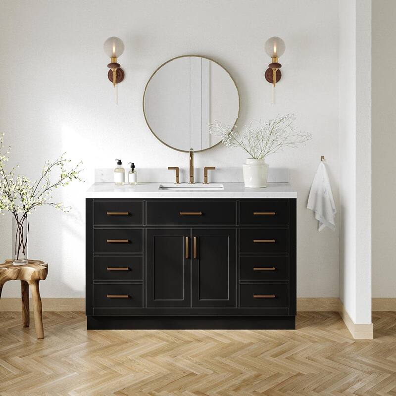 Ariel T054SCQRVO Hepburn 54" Free Standing Single Basin Vanity Set