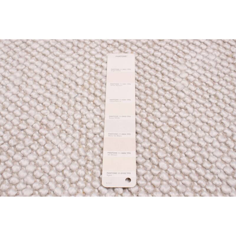 ECARPETGALLERY Braid weave Sienna Cream Wool Rug - 2'2 x 8'0