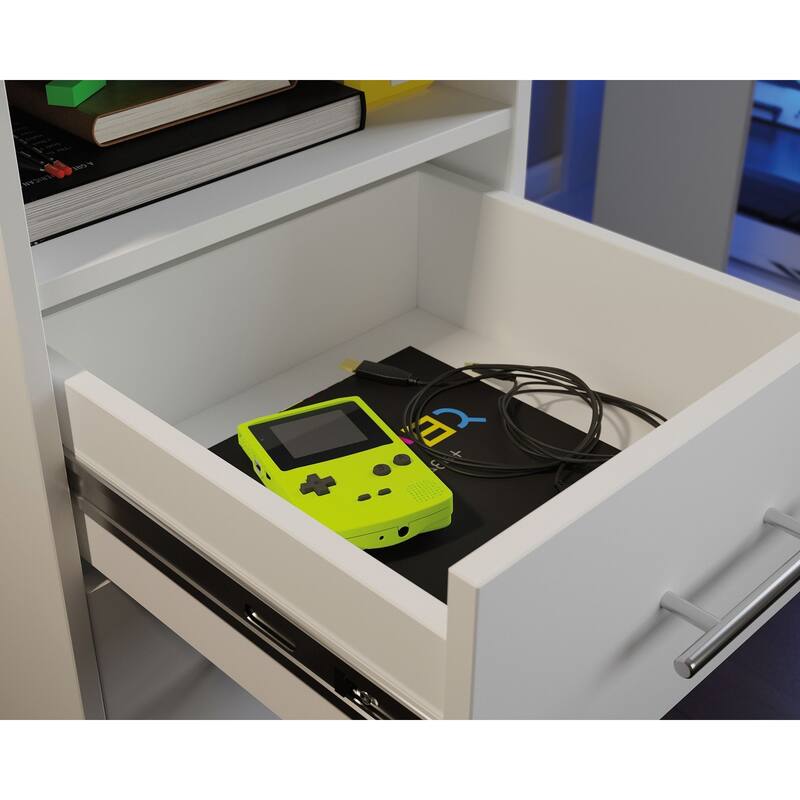 Gaming Desk 60" Top Open And Drawer Ped