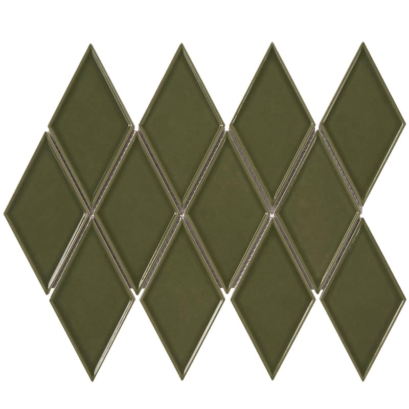 Century Harlequin Porcelain Mosaic Tile - 5 Sheets (3.90 sf) - Green