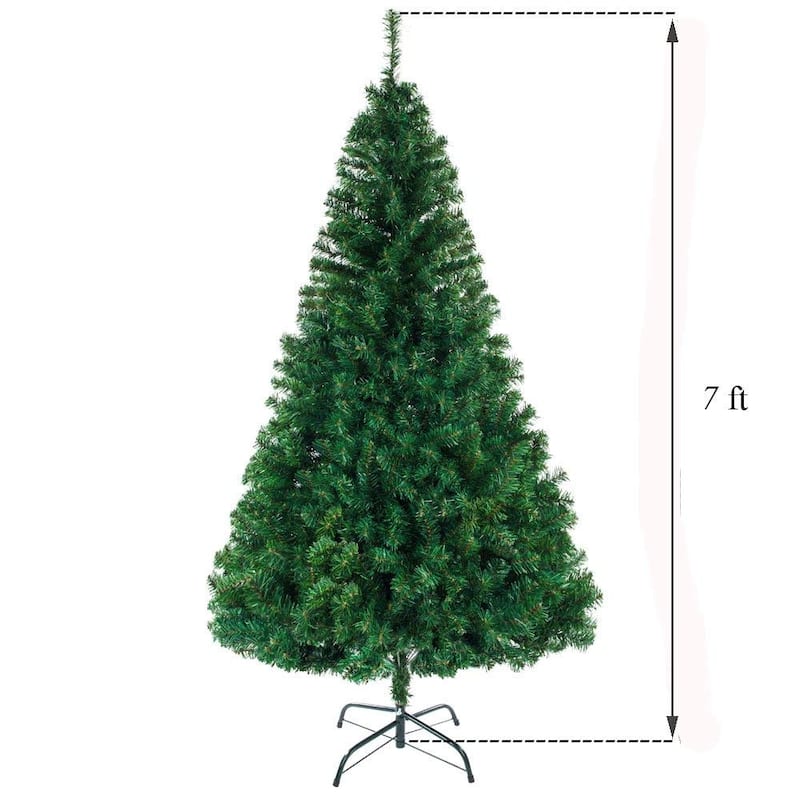 Green PVC Iron Christmas Tree with Branches and Stand - (43.3 x 43.3 x 70.9)"