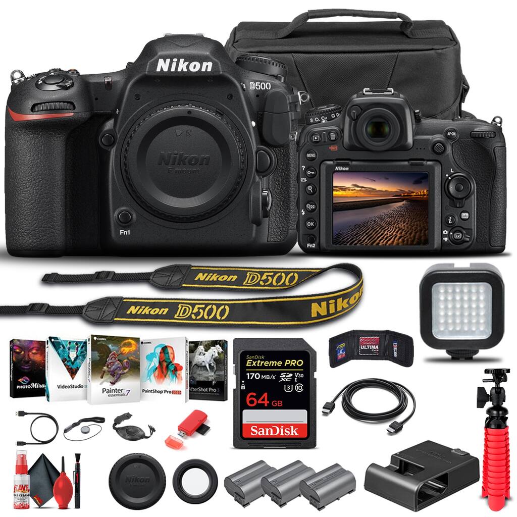 Nikon D500 DSLR Camera Body Only 1559 - Advanced Bundle