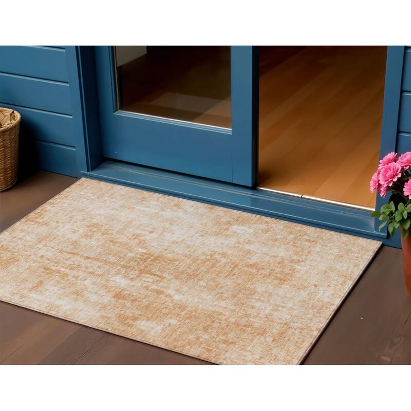 HomeRoots Abstract Transitional Rectangle Outdoor Rug - 3' x 5'
